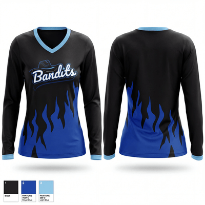 BANDITS 76437873 Women's Long Sleeve V-neck Shirt - 1