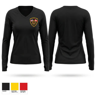 Womens Long Sleeve Vneck Shirt, Constable Volunteer Firemen INC., Fire Department, Teamtime, Team time, sublimation, custom sports apparel, team uniforms, spirit wear, spiritwear, sports uniforms, custom shirts, team store, custom team store, fundraiser sports, apparel fundraiser