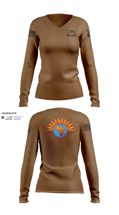 Task Force Bastards 71335130 Women's Long Sleeve V-neck Shirt - 121