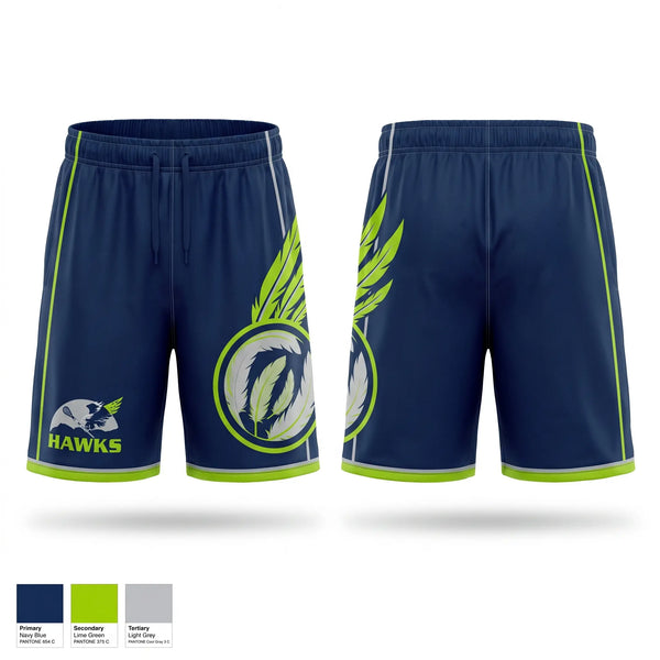 Athletic Shorts With Pockets, Chilliwack Hawks, Men's Lacrosse, Teamtime, Team time, sublimation, custom sports apparel, team uniforms, spirit wear, spiritwear, sports uniforms, custom shirts, team store, custom team store, fundraiser sports, apparel fundraiser