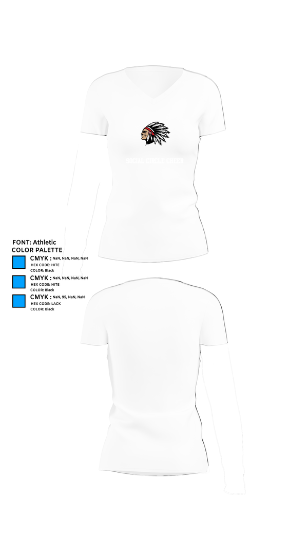 Womens Short Sleeve Vneck Shirt, Social Circle Cheer, Cheer, Teamtime, Team time, sublimation, custom sports apparel, team uniforms, spirit wear, spiritwear, sports uniforms, custom shirts, team store, custom team store, fundraiser sports, apparel fundraiser