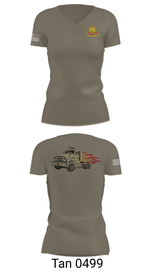 Womens Short Sleeve Vneck Shirt, 705th Transportation Company, Army, Teamtime, Team time, sublimation, custom sports apparel, team uniforms, spirit wear, spiritwear, sports uniforms, custom shirts, team store, custom team store, fundraiser sports, apparel fundraiser