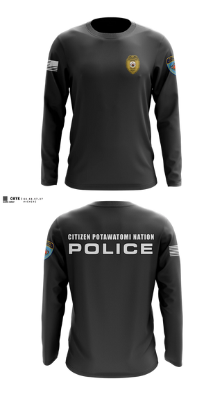 Long Sleeve Performance Shirt, Citizen Pottawatomie nation Police Department, Police, Teamtime, Team time, sublimation, custom sports apparel, team uniforms, spirit wear, spiritwear, sports uniforms, custom shirts, team store, custom team store, fundraiser sports, apparel fundraiser