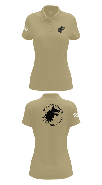 Wolf Combatives Women's Short Sleeve Performance Polo  - 95