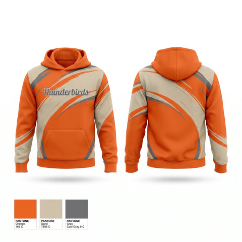 Hoodie, Thunderbirds, Baseball, Teamtime, Team time, sublimation, custom sports apparel, team uniforms, spirit wear, spiritwear, sports uniforms, custom shirts, team store, custom team store, fundraiser sports, apparel fundraiser