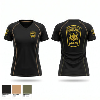 Womens Short Sleeve Vneck Shirt, Pennsylvania state agent, , Teamtime, Team time, sublimation, custom sports apparel, team uniforms, spirit wear, spiritwear, sports uniforms, custom shirts, team store, custom team store, fundraiser sports, apparel fundraiser
