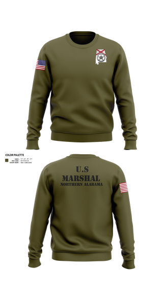 Crew Neck Sweatshirt, USMS N/AL, Police, Teamtime, Team time, sublimation, custom sports apparel, team uniforms, spirit wear, spiritwear, sports uniforms, custom shirts, team store, custom team store, fundraiser sports, apparel fundraiser
