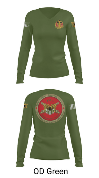 Womens Long Sleeve Vneck Shirt, 18th FAB, , Teamtime, Team time, sublimation, custom sports apparel, team uniforms, spirit wear, spiritwear, sports uniforms, custom shirts, team store, custom team store, fundraiser sports, apparel fundraiser