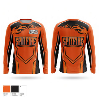 Long Sleeve Performance Shirt, Spitfire Softball, Softball, Teamtime, Team time, sublimation, custom sports apparel, team uniforms, spirit wear, spiritwear, sports uniforms, custom shirts, team store, custom team store, fundraiser sports, apparel fundraiser