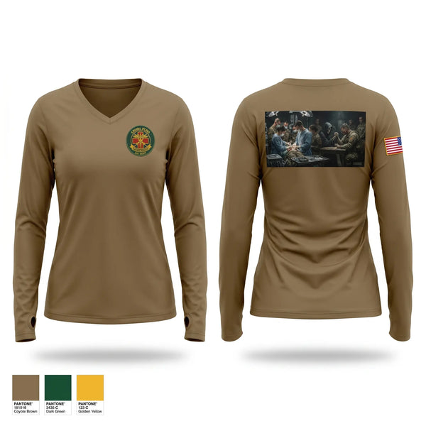 Womens Long Sleeve Vneck Shirt, 1980th FRSD, Army, Teamtime, Team time, sublimation, custom sports apparel, team uniforms, spirit wear, spiritwear, sports uniforms, custom shirts, team store, custom team store, fundraiser sports, apparel fundraiser