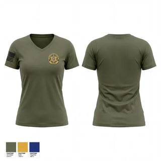 Womens Short Sleeve Vneck Shirt, Madison County Sheriff's Office, Police, Teamtime, Team time, sublimation, custom sports apparel, team uniforms, spirit wear, spiritwear, sports uniforms, custom shirts, team store, custom team store, fundraiser sports, apparel fundraiser