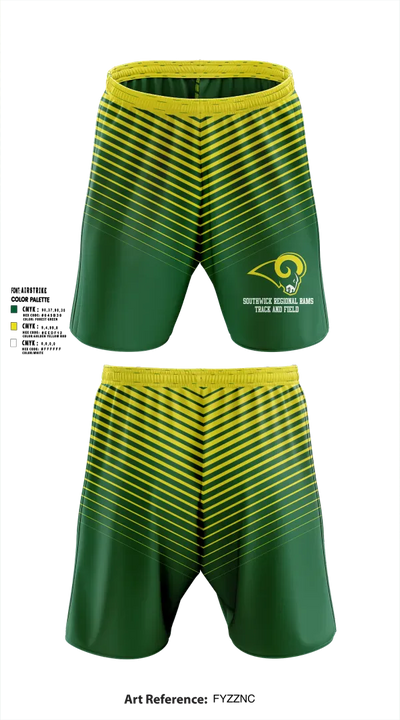 Southwick Regional Rams 10786014 Athletic Shorts With Pockets - 2