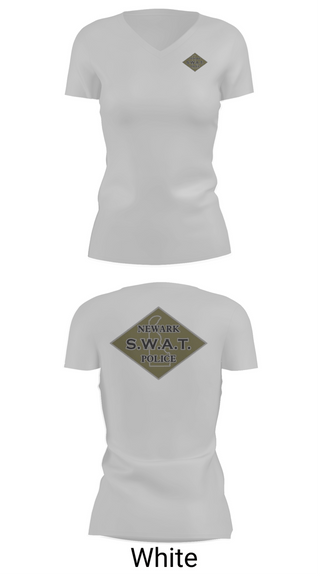 Womens Short Sleeve Vneck Shirt, Newark SWAT, Police, Teamtime, Team time, sublimation, custom sports apparel, team uniforms, spirit wear, spiritwear, sports uniforms, custom shirts, team store, custom team store, fundraiser sports, apparel fundraiser