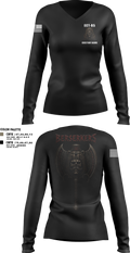 11th Cyber BN 22595859 Women's Long Sleeve V-neck Shirt - 124