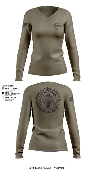 Womens Long Sleeve Vneck Shirt, Denver MRCO, , Teamtime, Team time, sublimation, custom sports apparel, team uniforms, spirit wear, spiritwear, sports uniforms, custom shirts, team store, custom team store, fundraiser sports, apparel fundraiser