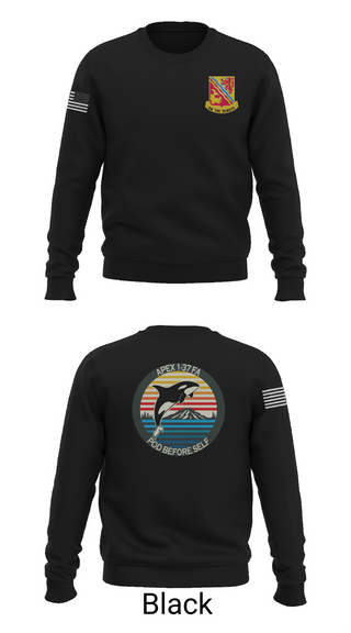 Crew Neck Sweatshirt, A BTRY, 1-37FAR, , Teamtime, Team time, sublimation, custom sports apparel, team uniforms, spirit wear, spiritwear, sports uniforms, custom shirts, team store, custom team store, fundraiser sports, apparel fundraiser