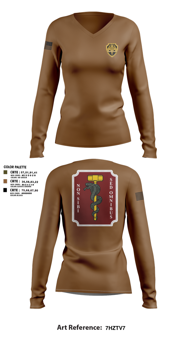 Womens Long Sleeve Vneck Shirt, Hammer platoon, 566th MCAS, Army, Teamtime, Team time, sublimation, custom sports apparel, team uniforms, spirit wear, spiritwear, sports uniforms, custom shirts, team store, custom team store, fundraiser sports, apparel fundraiser