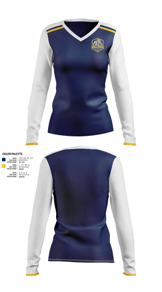 Womens Long Sleeve Vneck Shirt, Bladenboro Bulldogs, Women's Soccer, Teamtime, Team time, sublimation, custom sports apparel, team uniforms, spirit wear, spiritwear, sports uniforms, custom shirts, team store, custom team store, fundraiser sports, apparel fundraiser