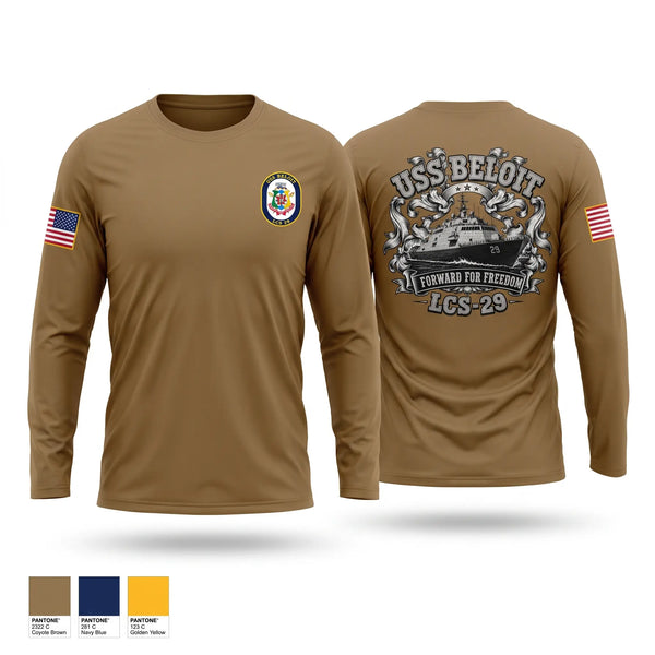 Long Sleeve Performance Shirt, USS Beloit, Navy, Teamtime, Team time, sublimation, custom sports apparel, team uniforms, spirit wear, spiritwear, sports uniforms, custom shirts, team store, custom team store, fundraiser sports, apparel fundraiser