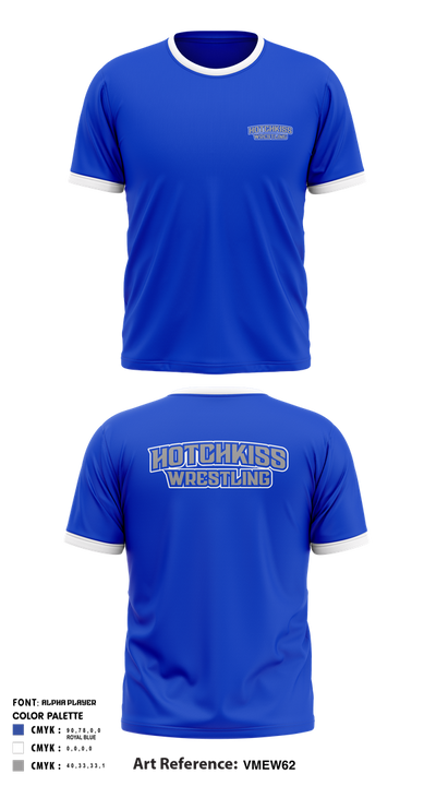 The Hotchkiss School / Hotchkiss Wrestling / Bearcats 19721687 Short Sleeve Rash Guard Shirt - 4