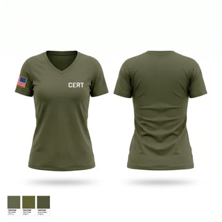 Womens Short Sleeve Vneck Shirt, CERT, Police, Teamtime, Team time, sublimation, custom sports apparel, team uniforms, spirit wear, spiritwear, sports uniforms, custom shirts, team store, custom team store, fundraiser sports, apparel fundraiser