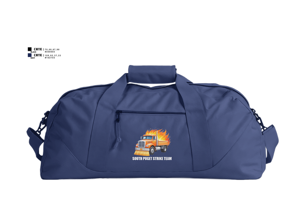 Duffle Bag, South Puget strike team, , Teamtime, Team time, sublimation, custom sports apparel, team uniforms, spirit wear, spiritwear, sports uniforms, custom shirts, team store, custom team store, fundraiser sports, apparel fundraiser