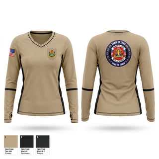 Womens Long Sleeve Vneck Shirt, Henry H. Lind NCO Academy, Army, Teamtime, Team time, sublimation, custom sports apparel, team uniforms, spirit wear, spiritwear, sports uniforms, custom shirts, team store, custom team store, fundraiser sports, apparel fundraiser