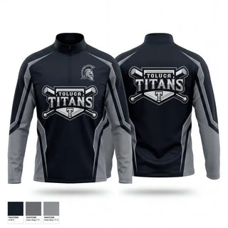 Quarter Zip Jacket, Toluca Baseball, Baseball, Teamtime, Team time, sublimation, custom sports apparel, team uniforms, spirit wear, spiritwear, sports uniforms, custom shirts, team store, custom team store, fundraiser sports, apparel fundraiser