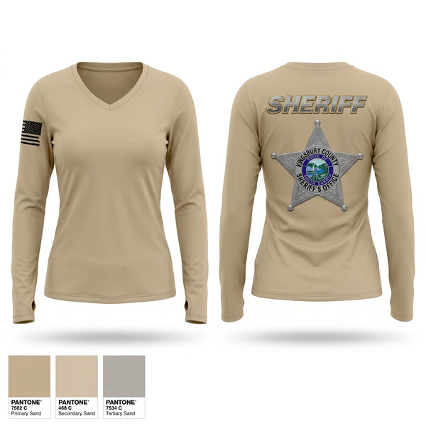 Womens Long Sleeve Vneck Shirt, M.Jenkins, Police, Teamtime, Team time, sublimation, custom sports apparel, team uniforms, spirit wear, spiritwear, sports uniforms, custom shirts, team store, custom team store, fundraiser sports, apparel fundraiser