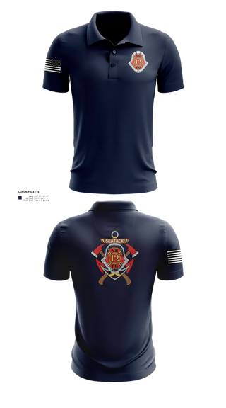 Short Sleeve Performance Polo, Company 12, Fire Department, Teamtime, Team time, sublimation, custom sports apparel, team uniforms, spirit wear, spiritwear, sports uniforms, custom shirts, team store, custom team store, fundraiser sports, apparel fundraiser