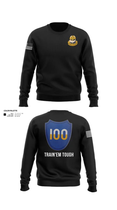 100th Training Division Crew Neck Sweatshirt - 21