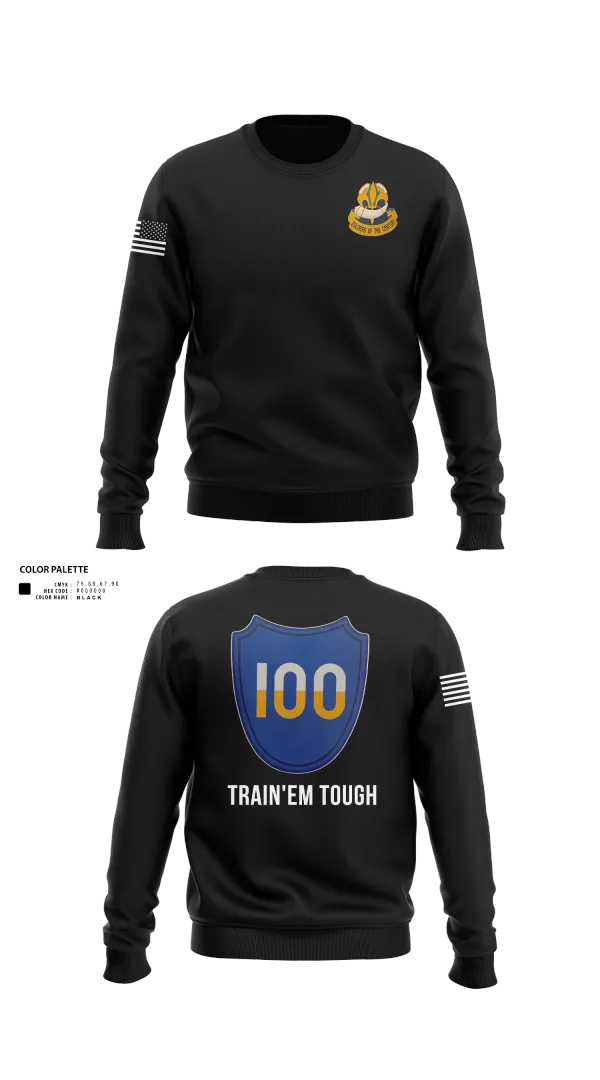 Crew Neck Sweatshirt, 100th Training Division, Army, Teamtime, Team time, sublimation, custom sports apparel, team uniforms, spirit wear, spiritwear, sports uniforms, custom shirts, team store, custom team store, fundraiser sports, apparel fundraiser
