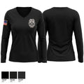 Presidio Police Department Women's Long Sleeve V-neck Shirt - 1