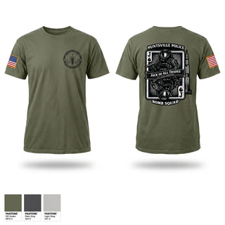 Old School Cotton Feel Shirt, Huntsville Police Department Bomb Squad, Police, Teamtime, Team time, sublimation, custom sports apparel, team uniforms, spirit wear, spiritwear, sports uniforms, custom shirts, team store, custom team store, fundraiser sports, apparel fundraiser
