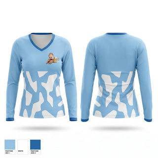 Womens Long Sleeve Vneck Shirt, United-Cyclones FC, Men's Soccer, Teamtime, Team time, sublimation, custom sports apparel, team uniforms, spirit wear, spiritwear, sports uniforms, custom shirts, team store, custom team store, fundraiser sports, apparel fundraiser