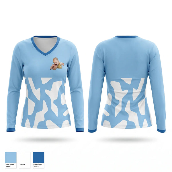 Womens Long Sleeve Vneck Shirt, United-Cyclones FC, Men's Soccer, Teamtime, Team time, sublimation, custom sports apparel, team uniforms, spirit wear, spiritwear, sports uniforms, custom shirts, team store, custom team store, fundraiser sports, apparel fundraiser