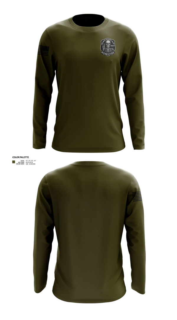 Long Sleeve Performance Shirt, Homicide Team 3, Police, Teamtime, Team time, sublimation, custom sports apparel, team uniforms, spirit wear, spiritwear, sports uniforms, custom shirts, team store, custom team store, fundraiser sports, apparel fundraiser