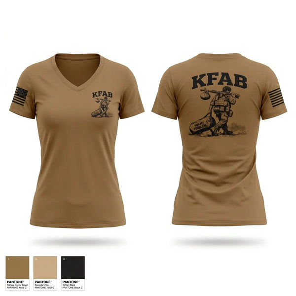 Womens Short Sleeve Vneck Shirt, 386th ESFS, Air Force, Teamtime, Team time, sublimation, custom sports apparel, team uniforms, spirit wear, spiritwear, sports uniforms, custom shirts, team store, custom team store, fundraiser sports, apparel fundraiser