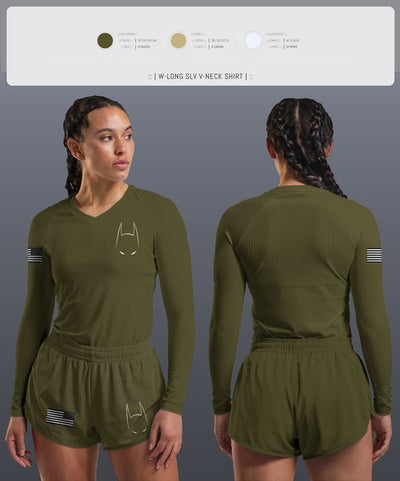 Bat 52572723 Women's Long Sleeve V-neck Shirt - 1