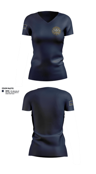 Womens Short Sleeve Vneck Shirt, Suffolk county auxiliary police, Police, Teamtime, Team time, sublimation, custom sports apparel, team uniforms, spirit wear, spiritwear, sports uniforms, custom shirts, team store, custom team store, fundraiser sports, apparel fundraiser