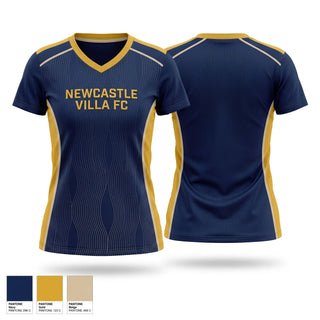 Womens Short Sleeve Vneck Shirt, Newcastle Villa FC, Men's Soccer, Teamtime, Team time, sublimation, custom sports apparel, team uniforms, spirit wear, spiritwear, sports uniforms, custom shirts, team store, custom team store, fundraiser sports, apparel fundraiser