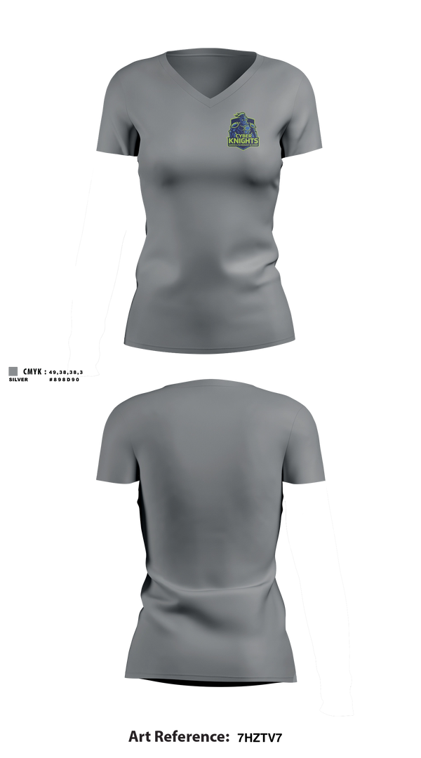 Womens Short Sleeve Vneck Shirt, Gaming and Technology academy, Spirit Store, Teamtime, Team time, sublimation, custom sports apparel, team uniforms, spirit wear, spiritwear, sports uniforms, custom shirts, team store, custom team store, fundraiser sports, apparel fundraiser