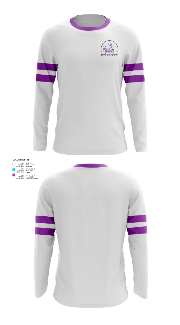 Long Sleeve Performance Shirt, Raise the Barre Dance Academy, , Teamtime, Team time, sublimation, custom sports apparel, team uniforms, spirit wear, spiritwear, sports uniforms, custom shirts, team store, custom team store, fundraiser sports, apparel fundraiser