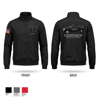 Windbreaker, Schuylkill County Coroner's Office, EMS/EMT, Teamtime, Team time, sublimation, custom sports apparel, team uniforms, spirit wear, spiritwear, sports uniforms, custom shirts, team store, custom team store, fundraiser sports, apparel fundraiser