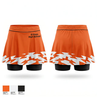 Skort, El Paso High School, Tennis, Teamtime, Team time, sublimation, custom sports apparel, team uniforms, spirit wear, spiritwear, sports uniforms, custom shirts, team store, custom team store, fundraiser sports, apparel fundraiser