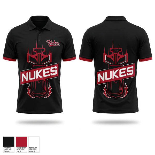 Short Sleeve Performance Polo, Nukes, Baseball, Teamtime, Team time, sublimation, custom sports apparel, team uniforms, spirit wear, spiritwear, sports uniforms, custom shirts, team store, custom team store, fundraiser sports, apparel fundraiser