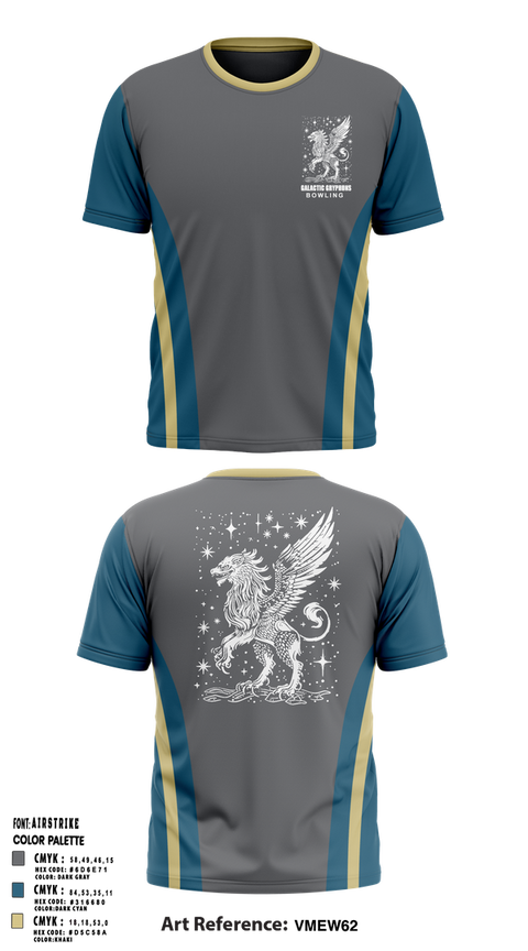Short Sleeve Performance Shirt, Galactic Gryphons, Bowling, Teamtime, Team time, sublimation, custom sports apparel, team uniforms, spirit wear, spiritwear, sports uniforms, custom shirts, team store, custom team store, fundraiser sports, apparel fundraiser
