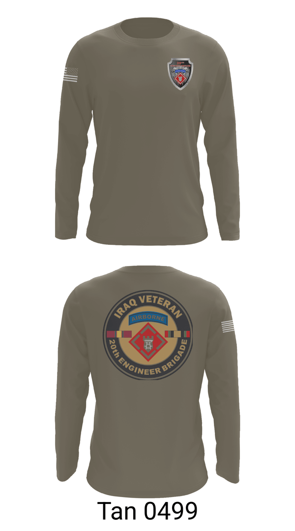 Long Sleeve Performance Shirt, 20th Airborne Engineer, Army, Teamtime, Team time, sublimation, custom sports apparel, team uniforms, spirit wear, spiritwear, sports uniforms, custom shirts, team store, custom team store, fundraiser sports, apparel fundraiser