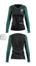Magee Morning Broadcasts 65549491 Women's Long Sleeve V-neck Shirt - 1