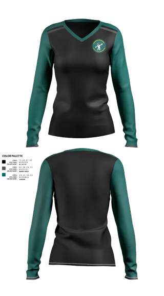Womens Long Sleeve Vneck Shirt, Magee Morning Broadcasts, , Teamtime, Team time, sublimation, custom sports apparel, team uniforms, spirit wear, spiritwear, sports uniforms, custom shirts, team store, custom team store, fundraiser sports, apparel fundraiser
